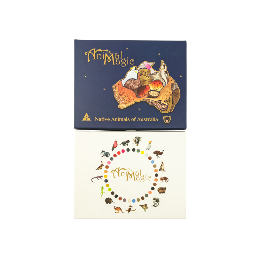 Animal Magic Educational Wooden Cluster Puzzle - Native Australian Animals