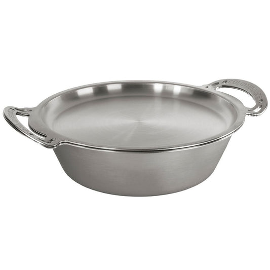 Solidteknics Nöni Stainless Steel 6L Rondeau + 33cm Skillet Lid Set (Dutch Oven)