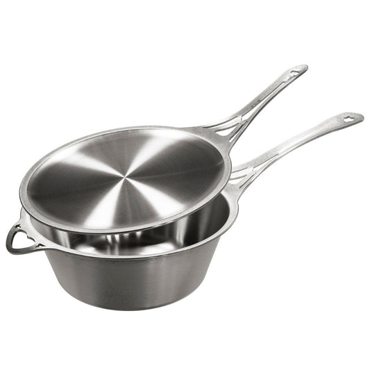 Solidteknics Nöni Stainless Steel 2.5L Saucepan + 23cm Skillet Lid Set