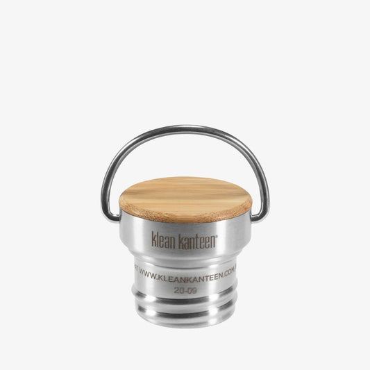 Klean Kanteen Bamboo Brushed Stainless Steel Classic Loop Cap