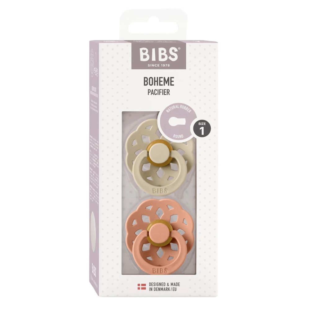 Bibs Boheme Colour Pacifier - Vanilla/Peach