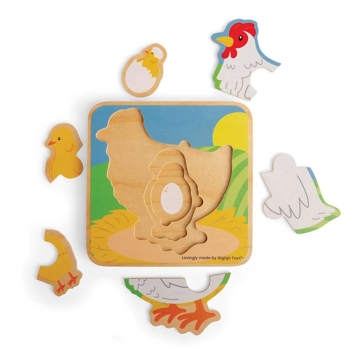 Bigjigs Toys Lifecycle Puzzle Chicken