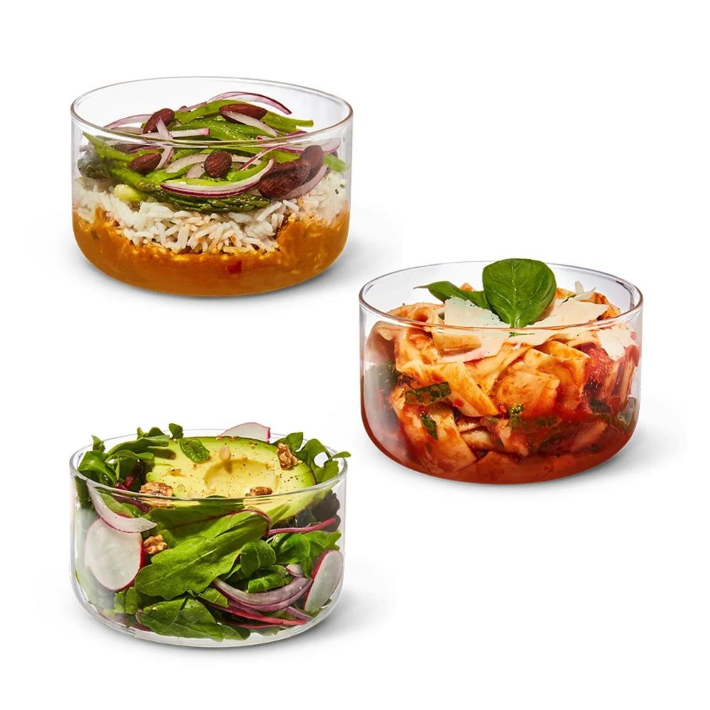 Black + Blum Glass Lunch Bowl 750ml - Almond