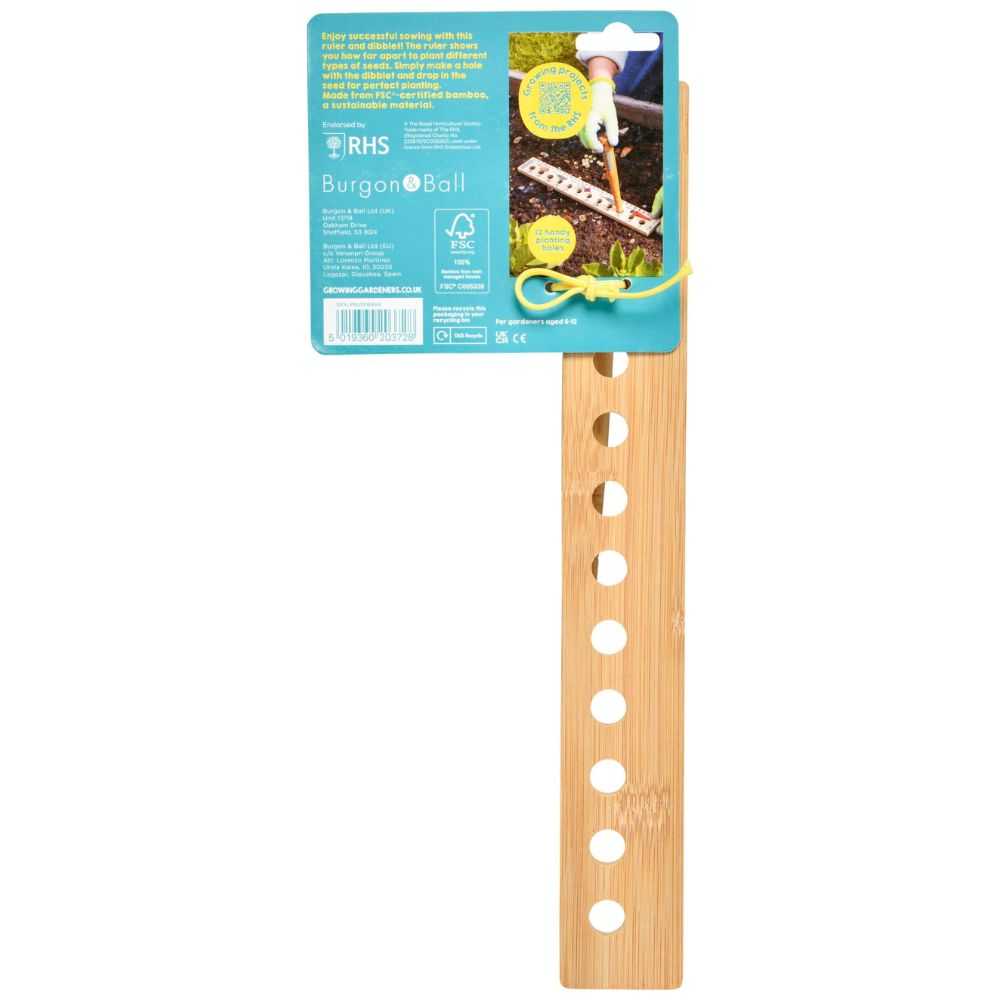 Burgon & Ball Growing Gardeners Planting Ruler & Dibber