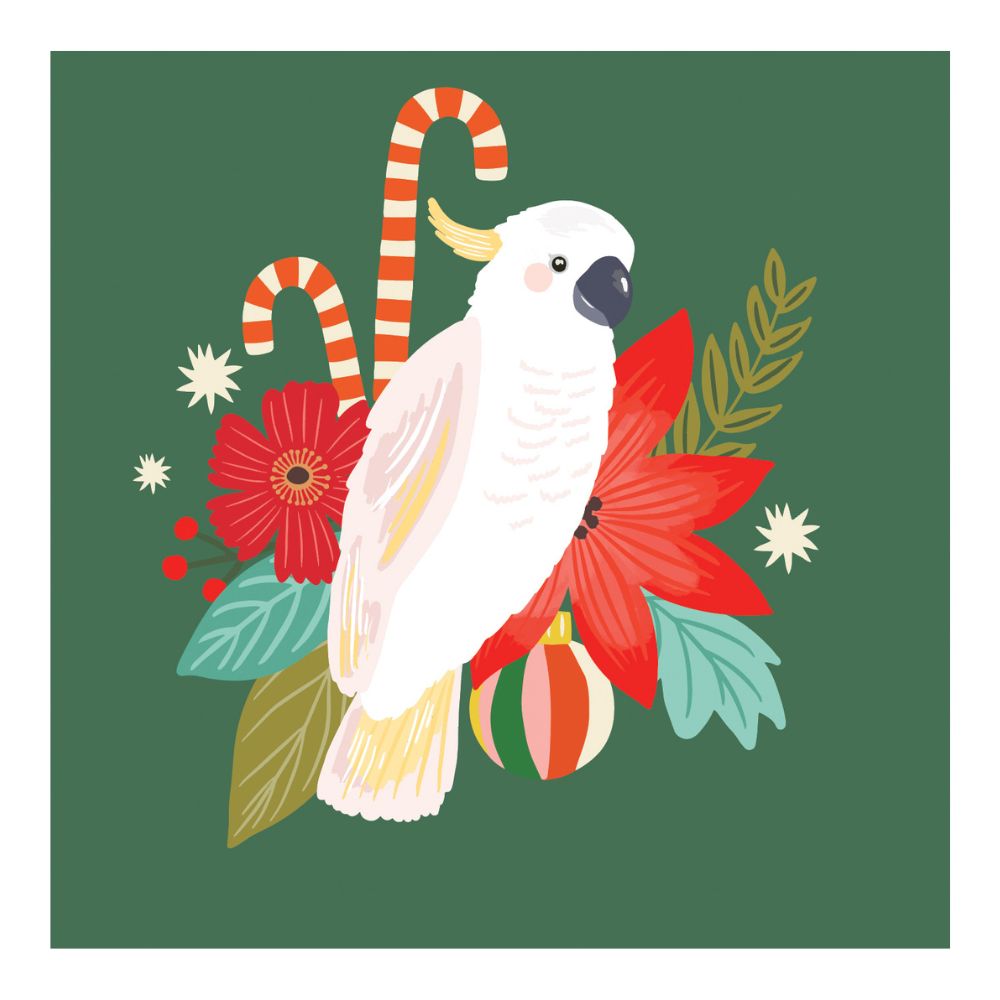 Aero Small Christmas Card - Cockatoo