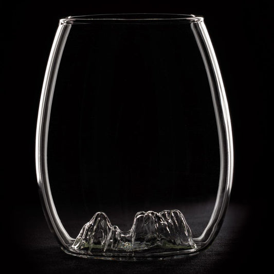 Uprising Glassware Single Wine Glass + Coaster Set - Cradle Mountain (Wulinantikala)