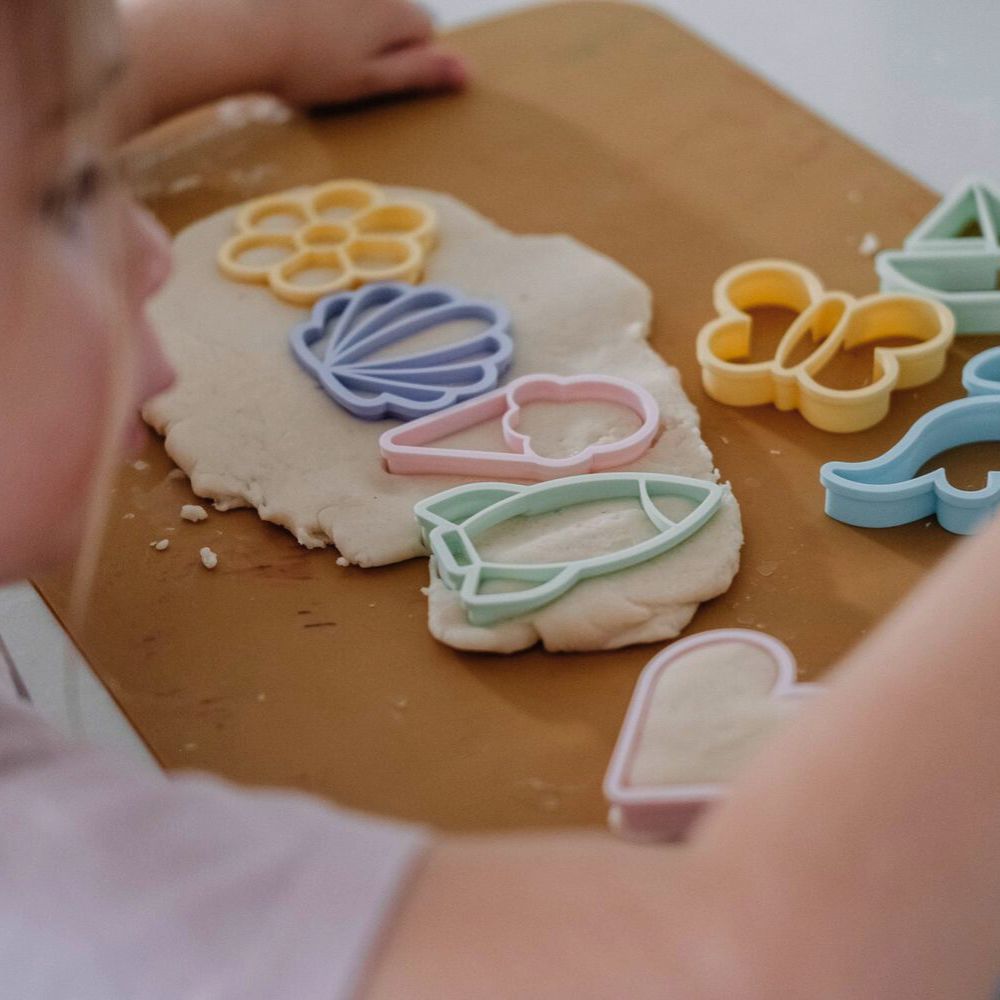 Eco Cutter Set - Playdough Assorted Colour Shapes (set of 10)