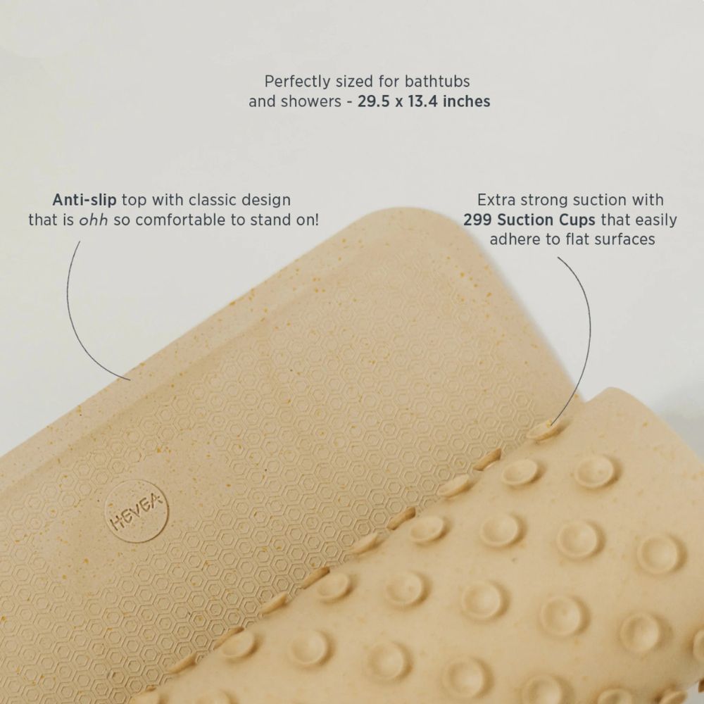 Hevea Upcycled Natural Rubber Bath Mat Large - Sand