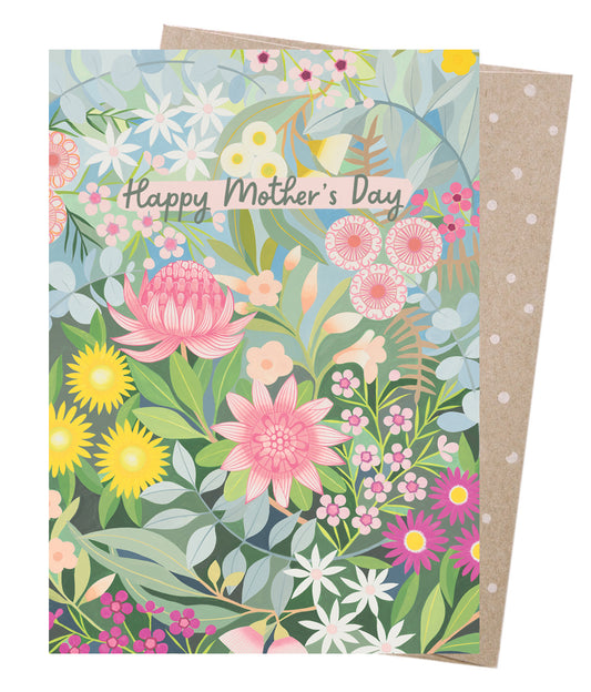 Earth Greetings Card - Mothers Day Bush Bouquet