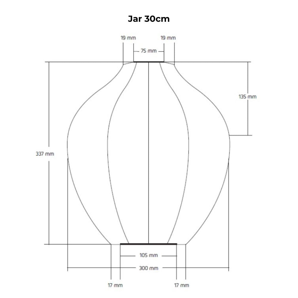 Lumiz Outdoor LED Solar Lantern - Jar 30cm