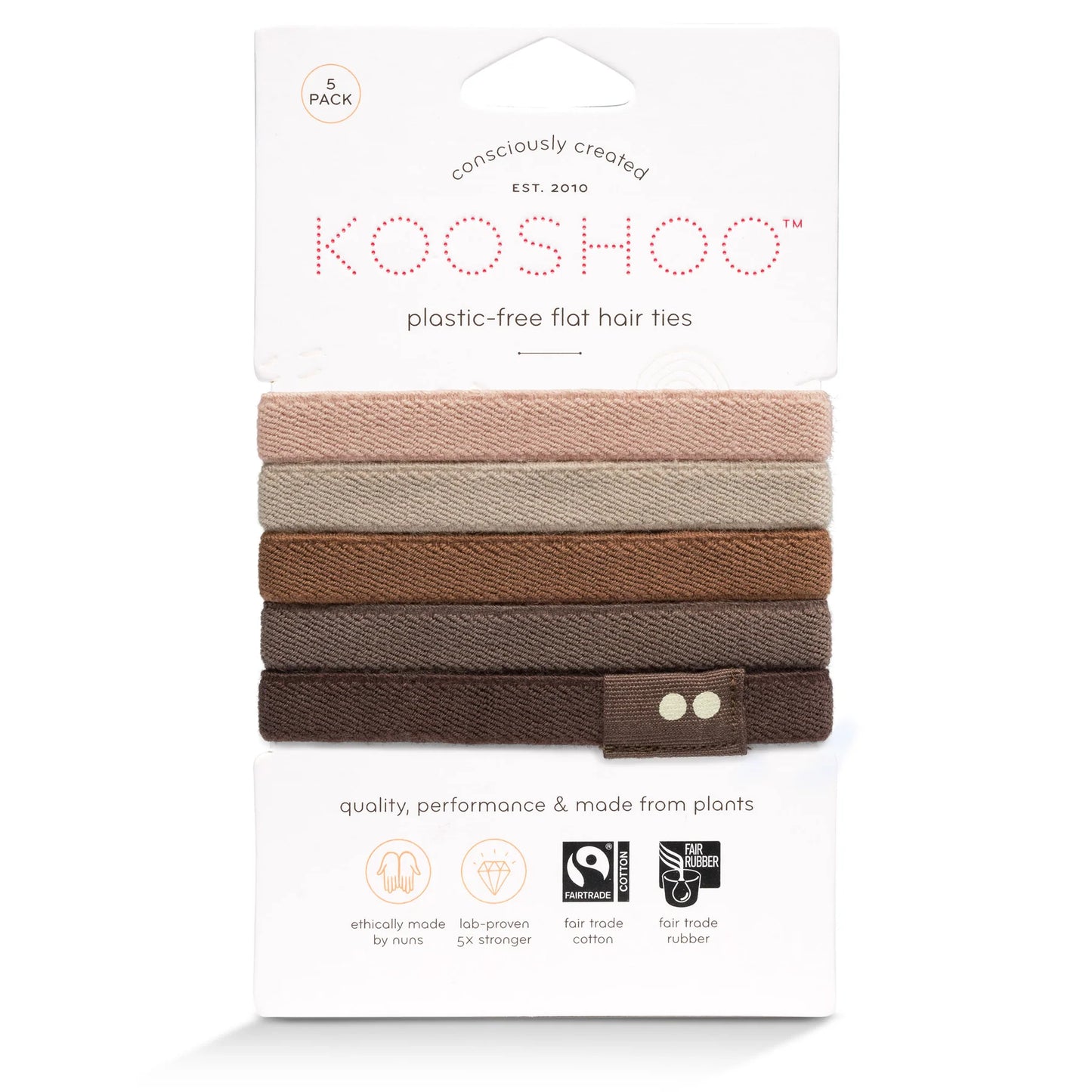 Kooshoo Organic Hair Ties - Earth Tints