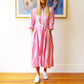 Who's Charlie Lottie Dress - Fine Stripe Pink & White (optional belt)