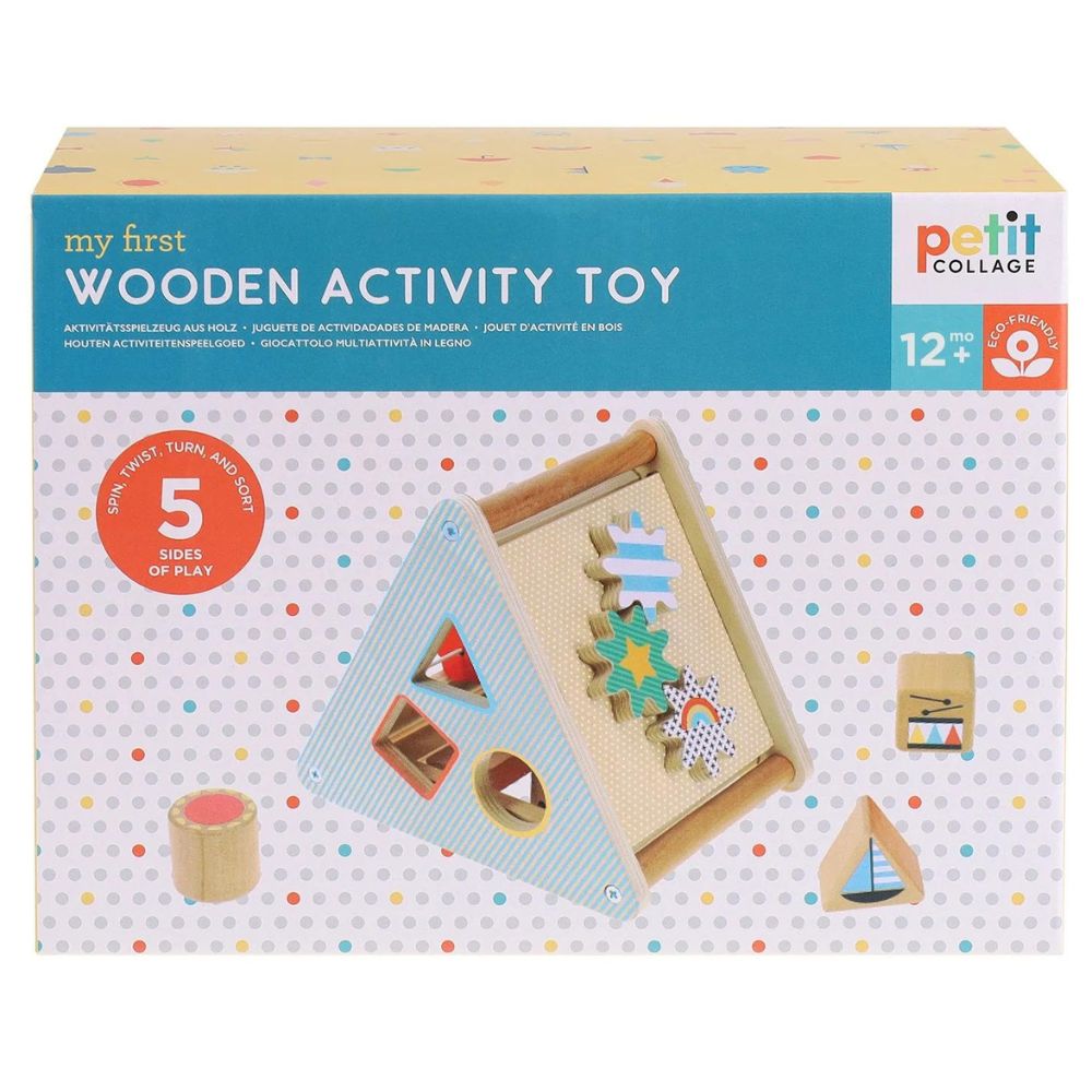 Petit Collage My First Wooden Activity Toy Multi-Coloured