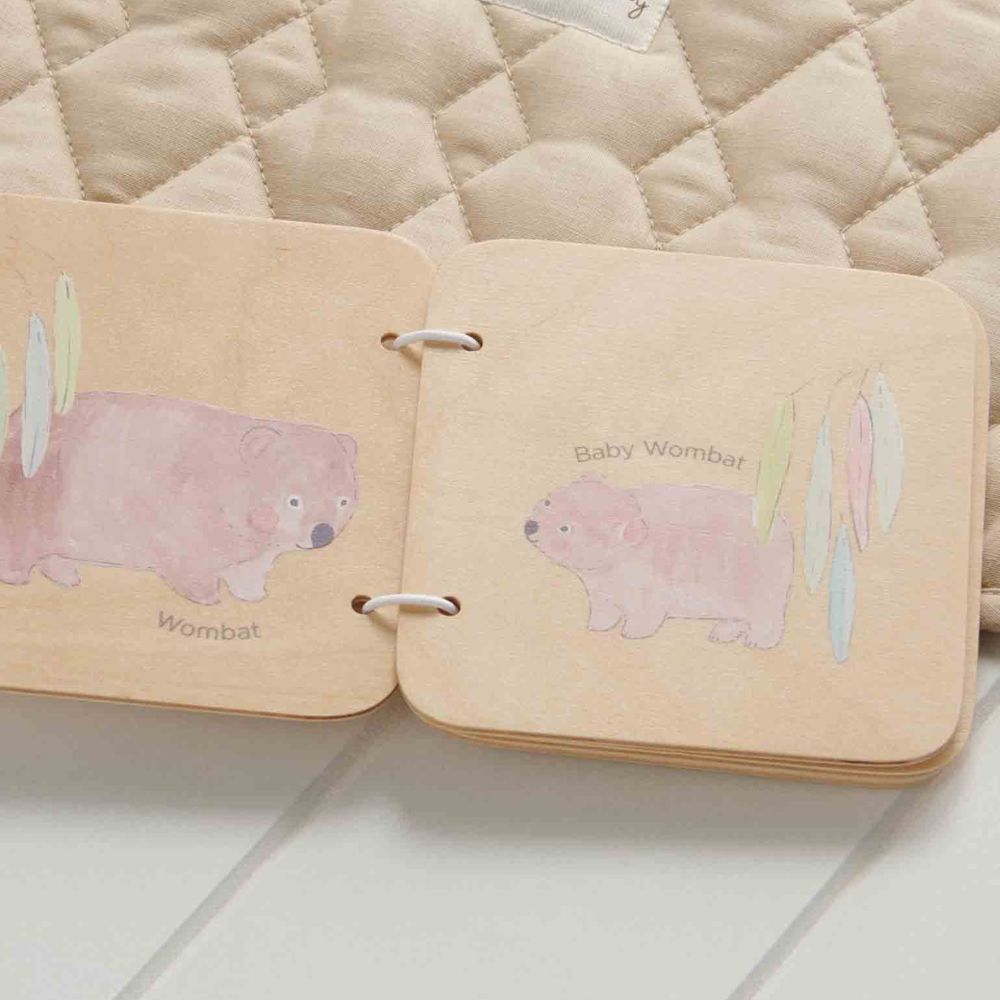 Purebaby Australian Animal Wooden Book