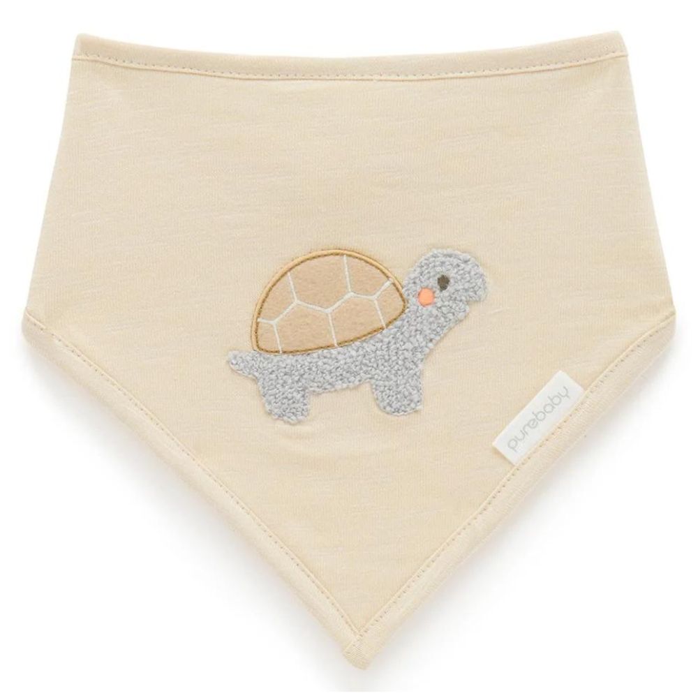 Purebaby Bandana Bib Sand Turtle