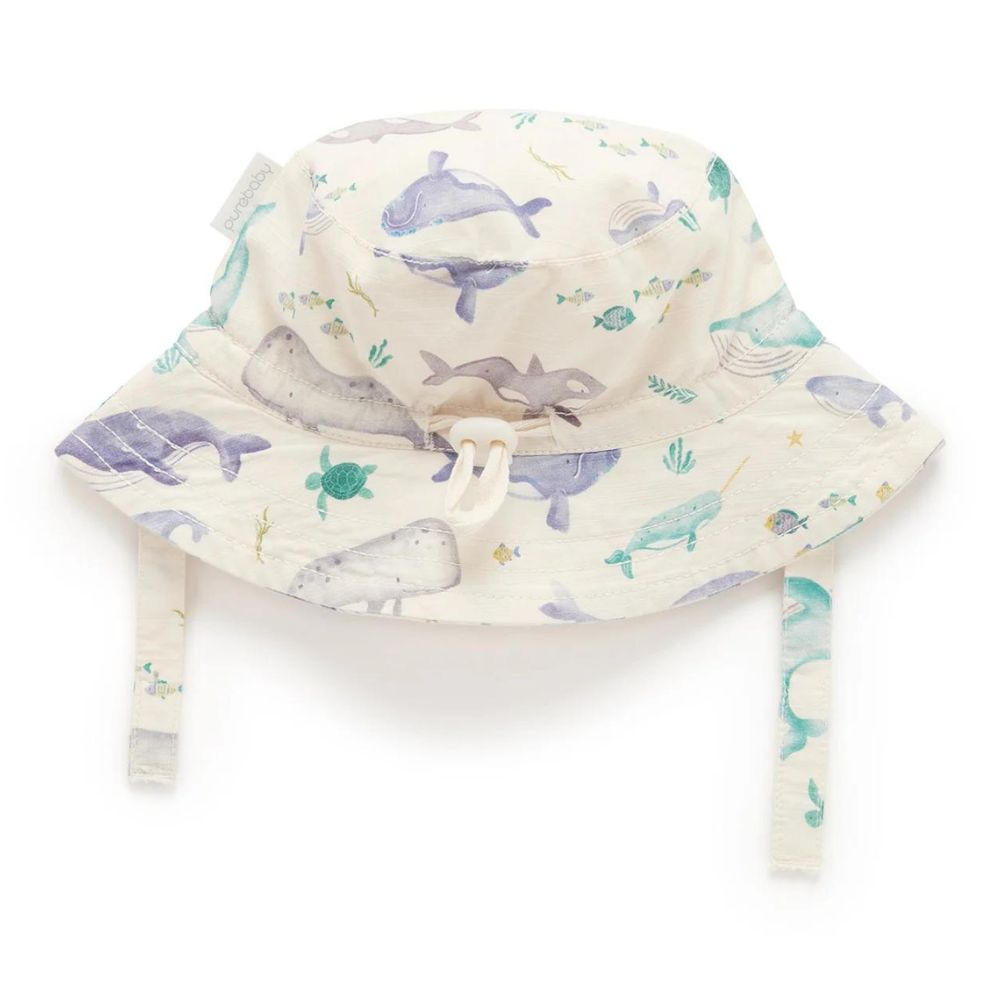 Purebaby Bucket Hat - Whale