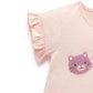 Purebaby Kitty Ruffle Tee - Sorbet