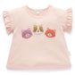 Purebaby Kitty Ruffle Tee - Sorbet