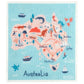 Swedish Dish Sponge Cloth - Australia Map