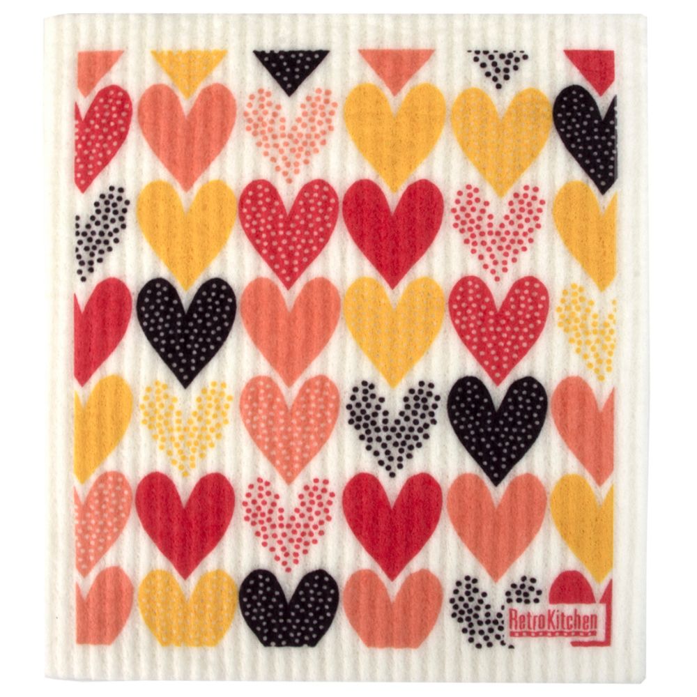 Swedish Dish Sponge Cloth - Hearts