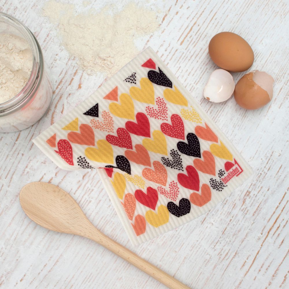 Swedish Dish Sponge Cloth - Hearts