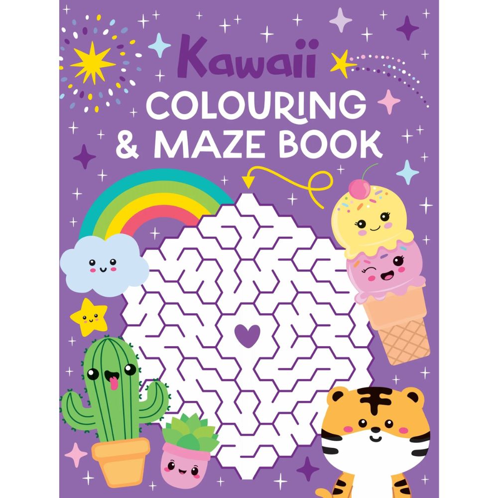 Colouring & Maze Book - Kawaii