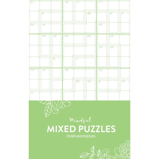 Mindful 600 Puzzles Mixed Puzzles - Pastel Green