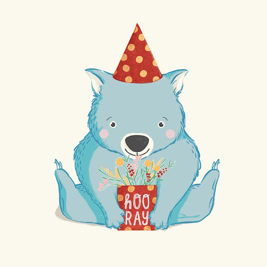 Aero Images Greeting Card - Hooray Wombat