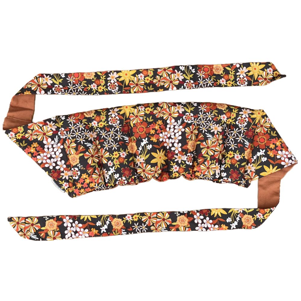 Wheatbags Love Wrap Around Heat Pack - Groovy Flowers Black