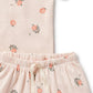 Wilson & Frenchy Organic Pointelle Short Sleeved Pyjamas - Peaches