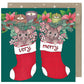 Earth Greetings Square Boxed Christmas Cards Pack - Merry Possums (8)