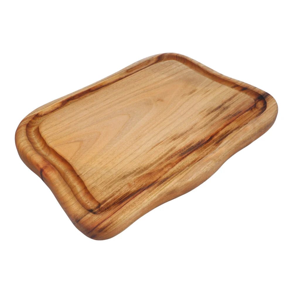 Camphor Laurel Cutting Board with Juice Rail - Freeform Medium