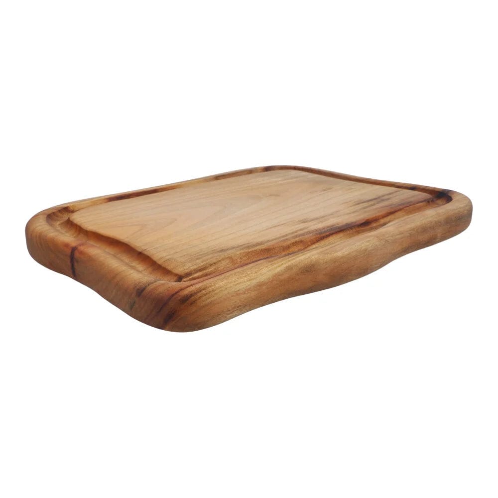 Camphor Laurel Cutting Board with Juice Rail - Freeform Medium