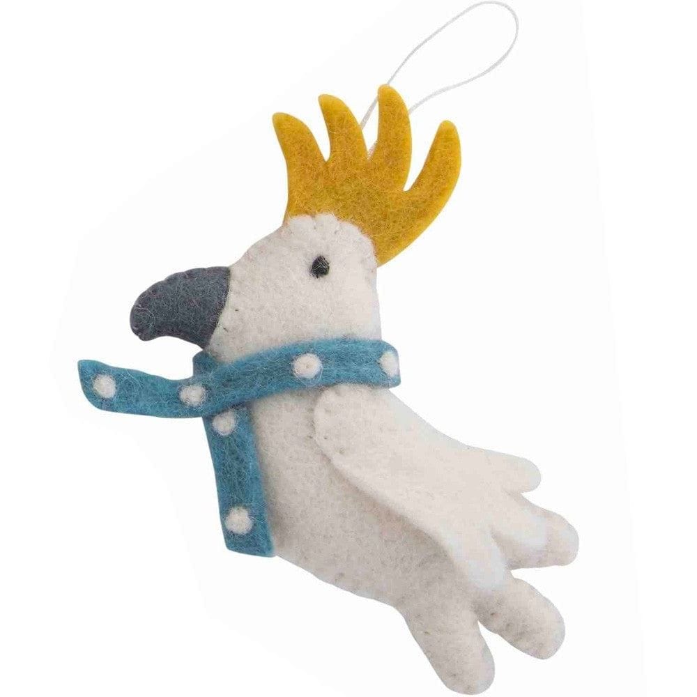 Fairtrade Felt Christmas Decoration - Cockatoo