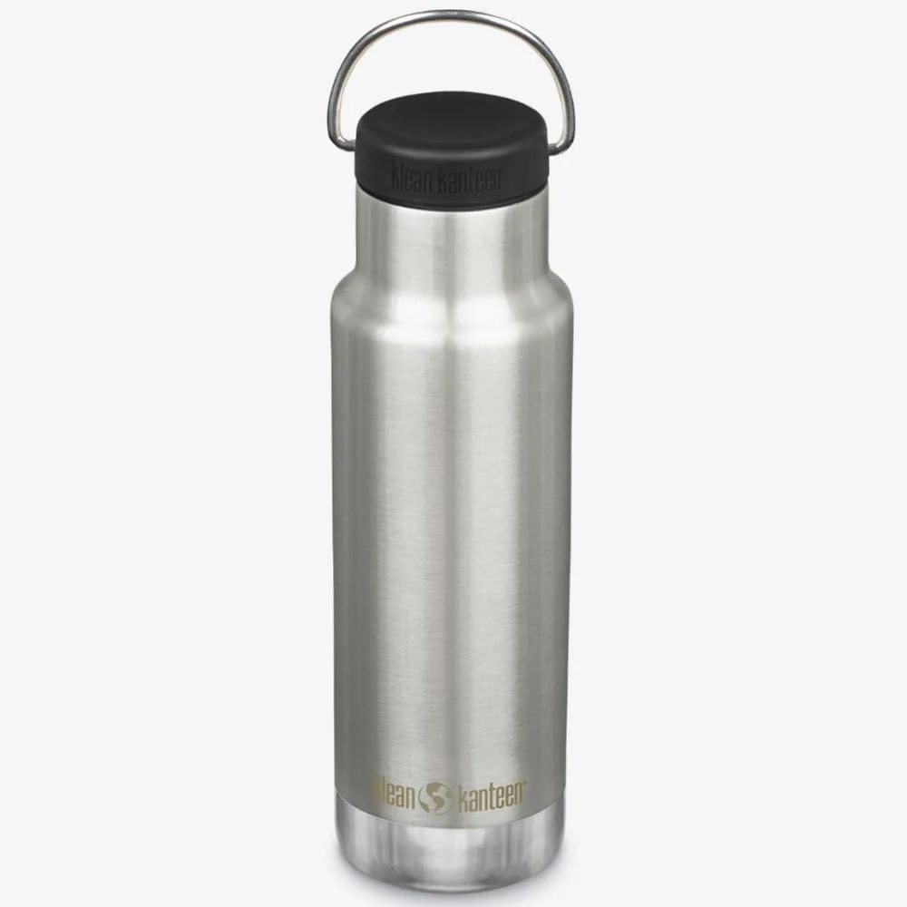 Klean Kanteen 12oz Insulated Classic Narrow (w/loop cap + bale) Brushed Stainless