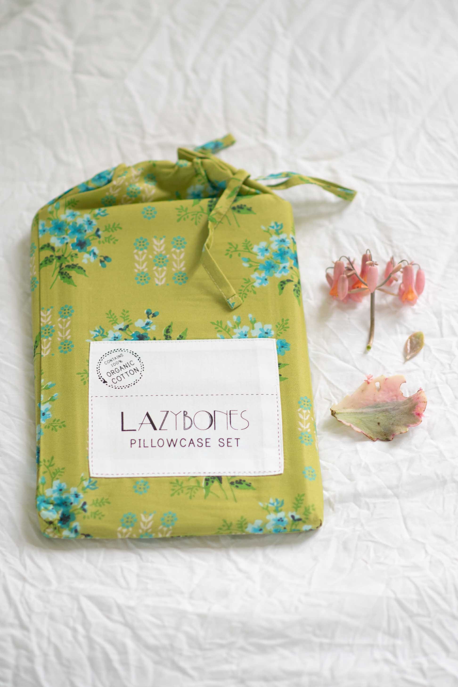 Lazybones Organic Cotton Pillowcase Set - Avonlea