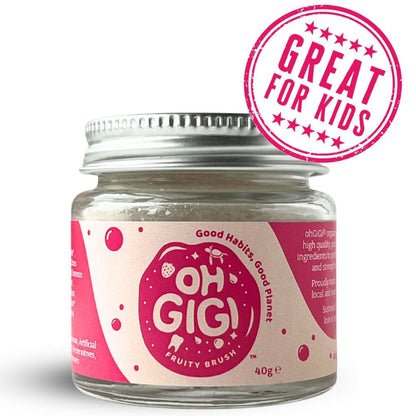 OhGiGi Organic Toothpowder - Fruity Brush 40g Jar