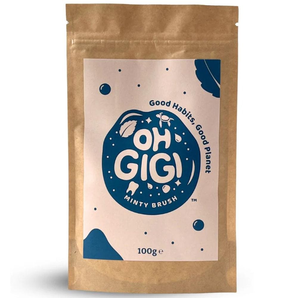 OhGiGi Organic Toothpowder - Minty Brush