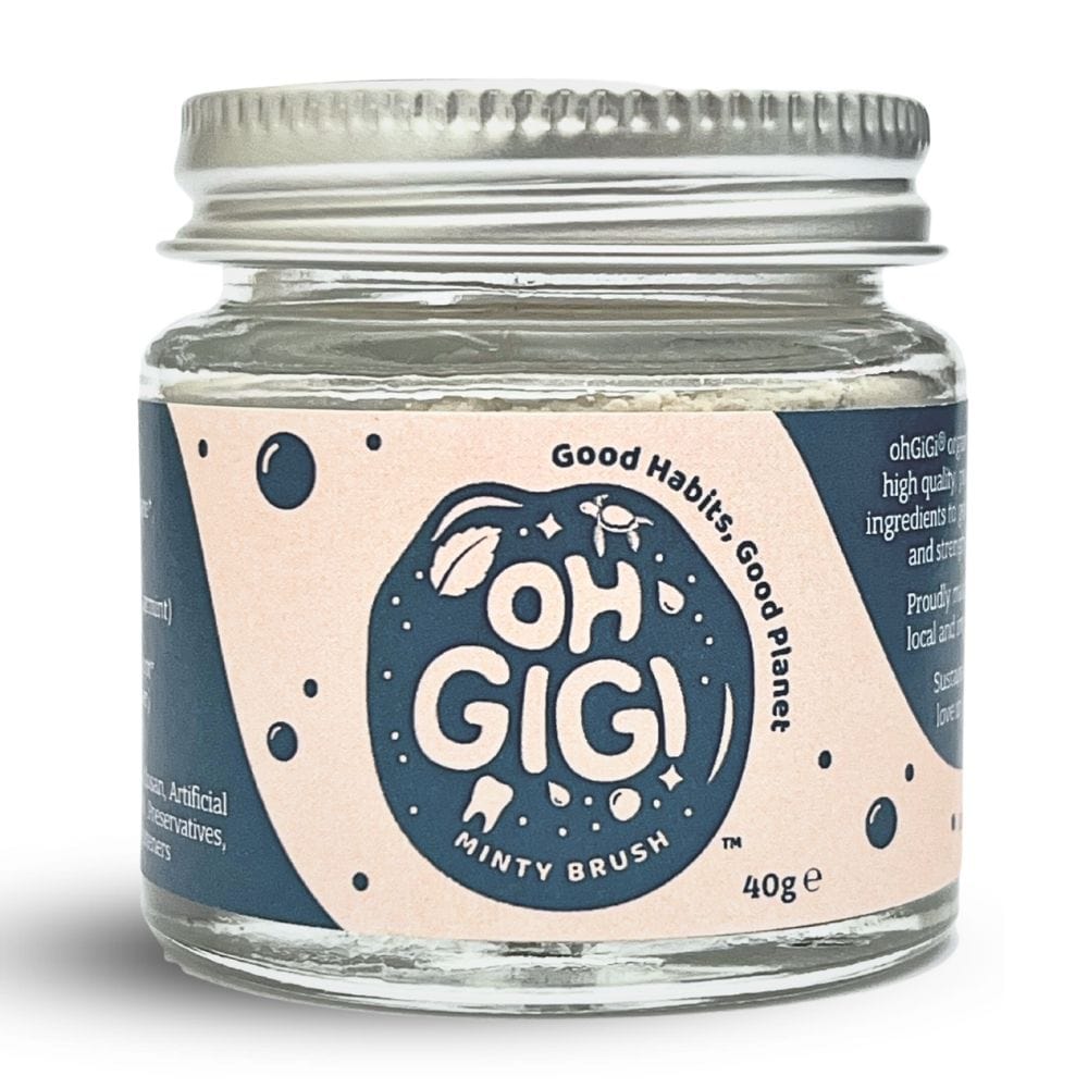 OhGiGi Organic Toothpowder - Minty Brush 40g Jar