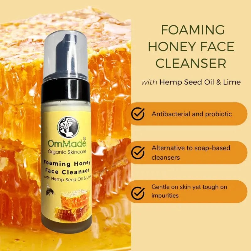 OmMade Skincare Foaming Honey & Hemp Cleanser 150ml
