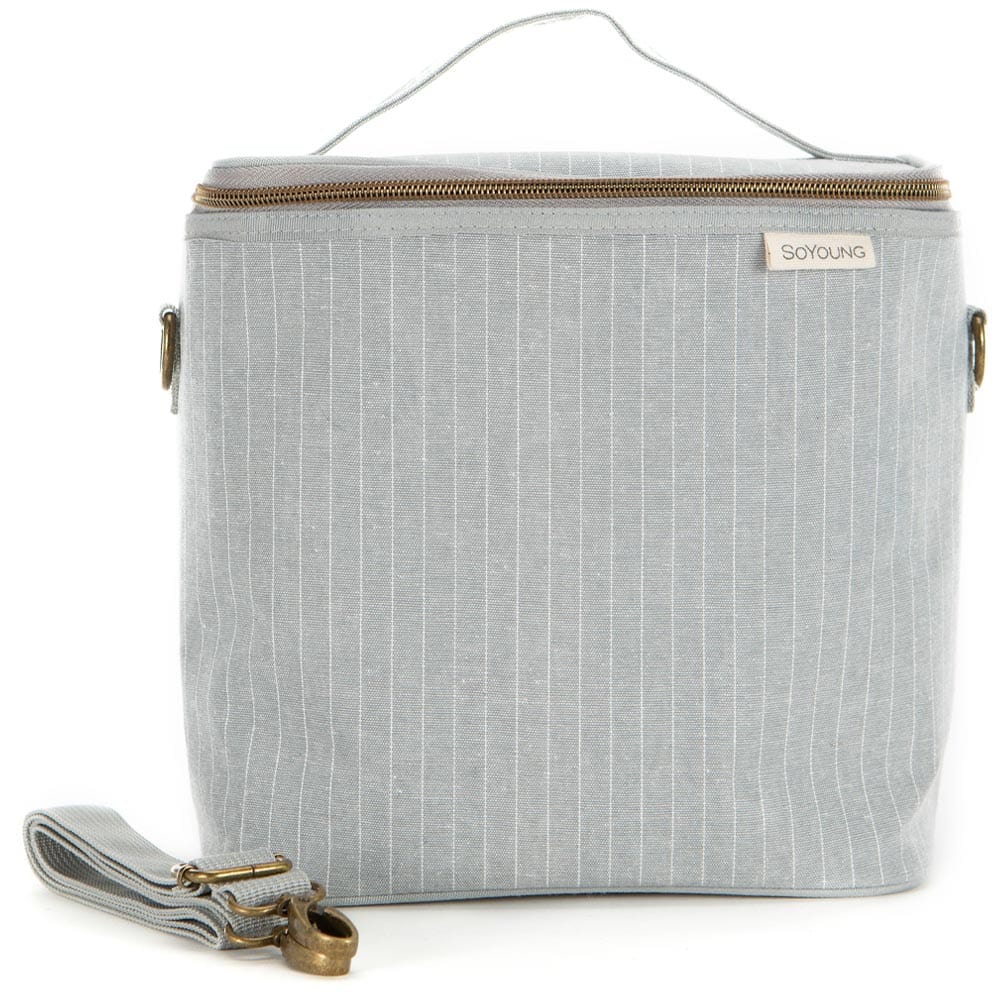 SoYoung Large Linen Insulated Lunch Bag Lunch Poche