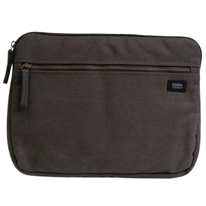 Terra Thread Organic Cotton Laptop Sleeve 13 Inch Charcoal Grey