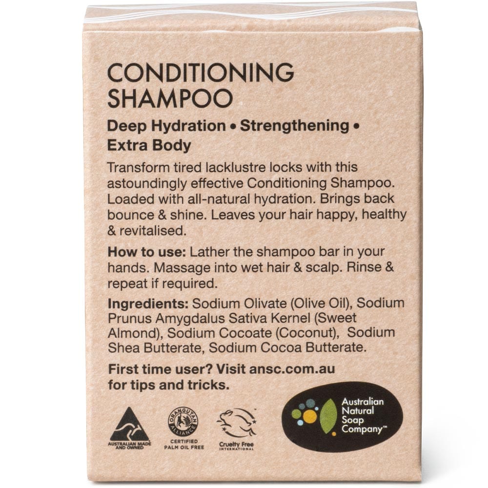 Buy Australian Natural Soap Company Solid Conditioning Shampoo Bar 100g