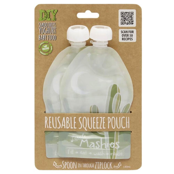 Refillable store squeeze pouches