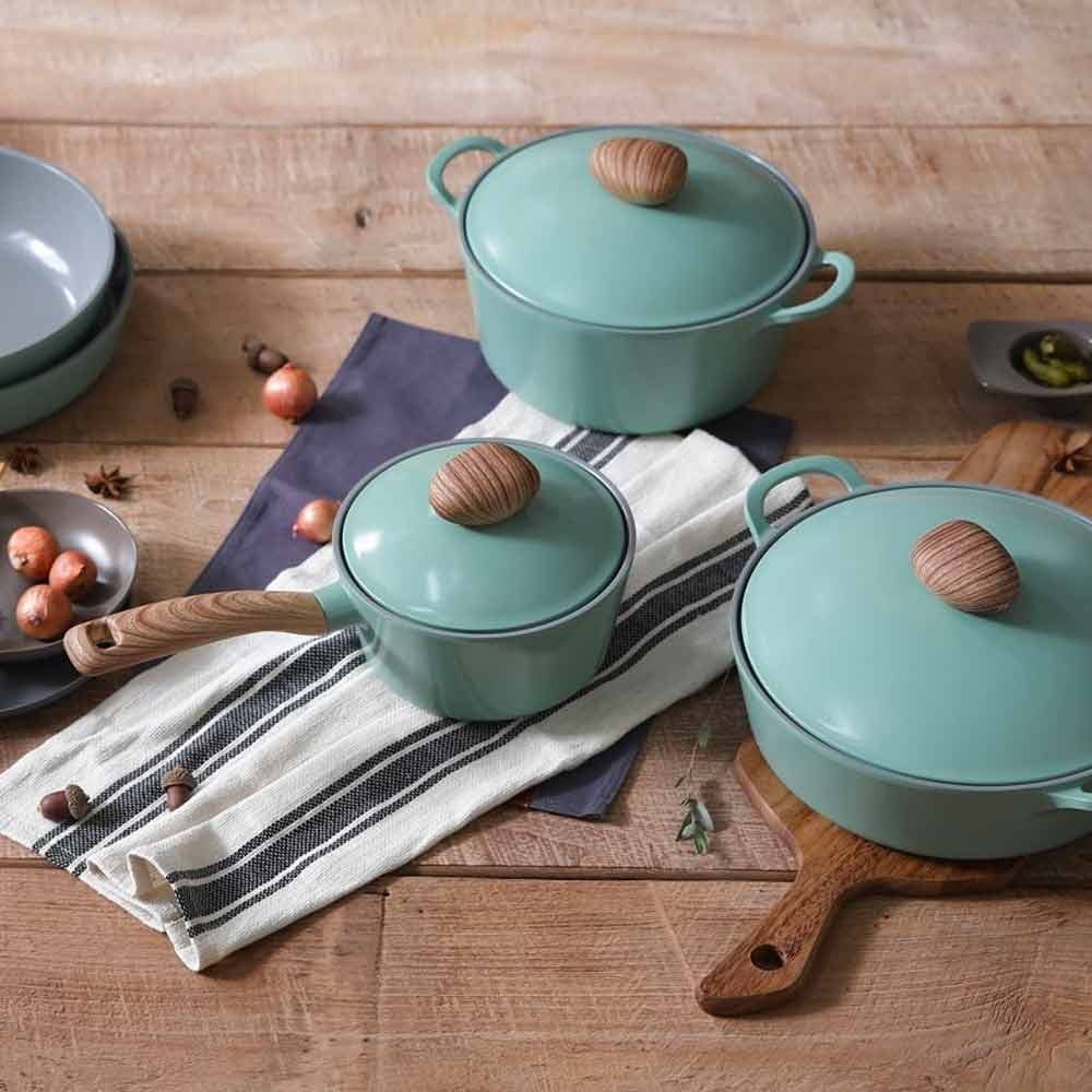Neoflam Retro Green Demer Cookware Pot Set | Die-Cast, Various Cooktop |  Made in Korea (Set)