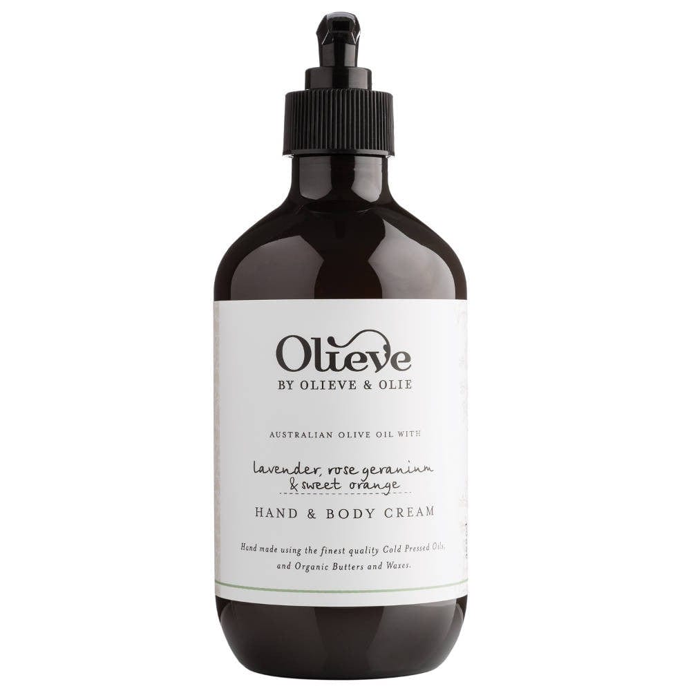 Olieve Hand & Body Cream 500ml - Lavender, Rose Geranium & Sweet Orange