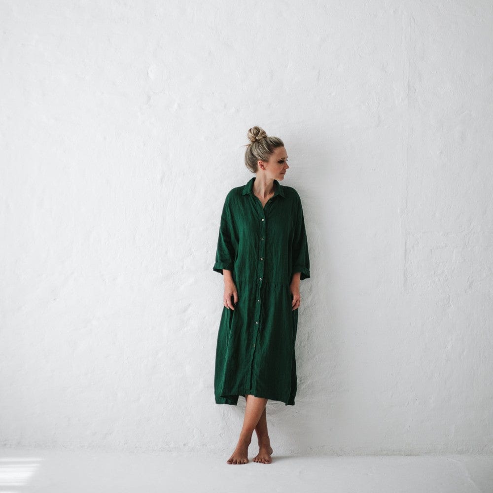 Seaside Tones Oversized Green Dress